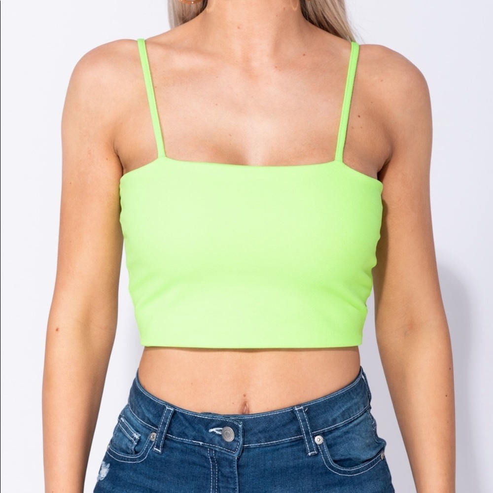 Neon Green Crop Top - Picture 3 of 7
